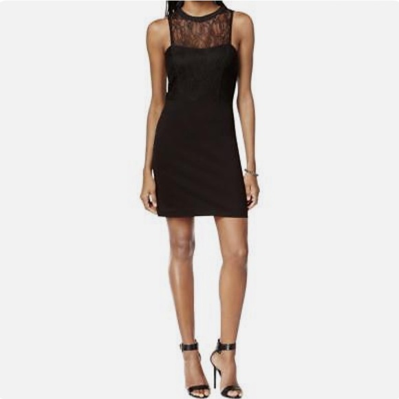 NWT Sanctuary Sleeveless, Lace Top, Zip-up, Black Bodycon Dress 🖤 Size M - Picture 3 of 11